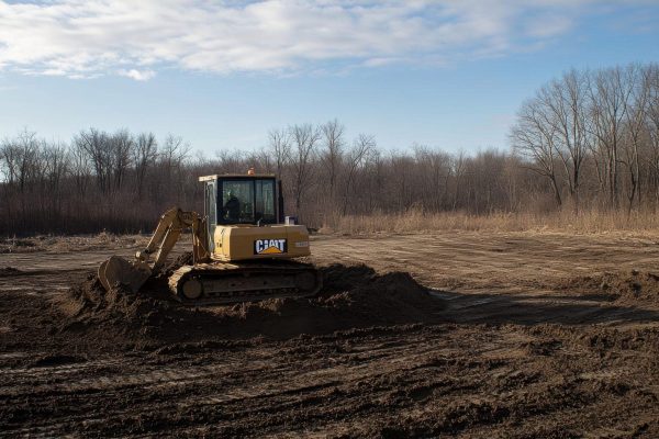 Caterpillar Excavator on a Construction Site